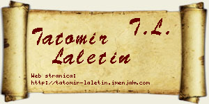 Tatomir Laletin vizit kartica